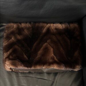 Brown Mink Fur Clutch